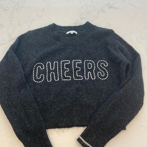 Z supply charcoal gray Cheers sweater